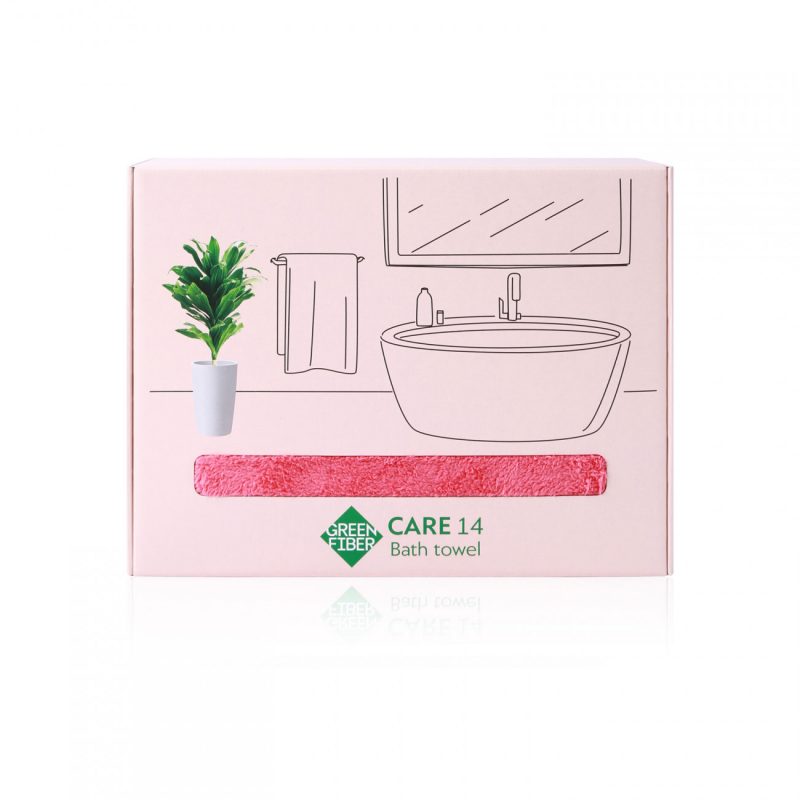 Полотенце банное Green Fiber CARE 14, коралловое